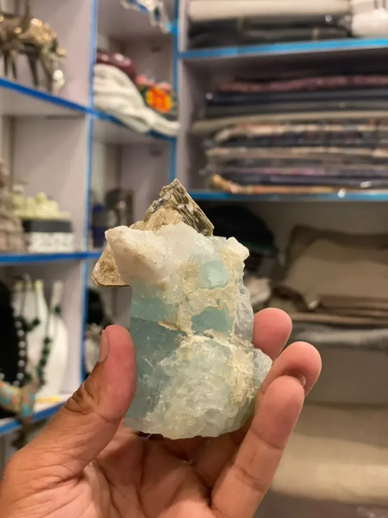 Raw Aquamarine on Matrix — Shigar Valley